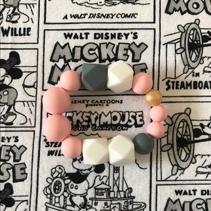 Mommy and Baby Silicone Bead Teether Bracelet